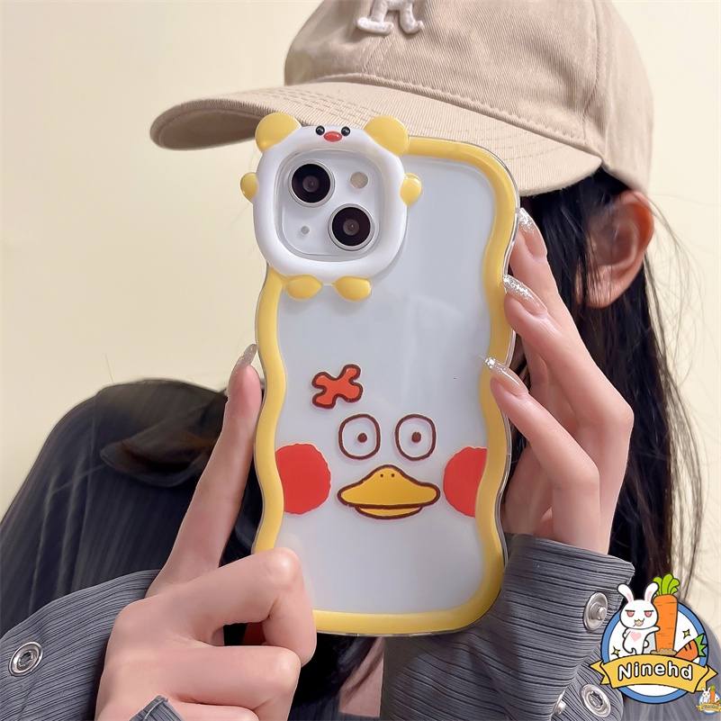 IPHONE Casing Kompatibel Untuk Iphone14 13 12 11 Pro Max X Xr Xs Max7 8 6 6s Plus SE Motif Kartun Lucu Casing Ponsel Shockproof Wavy Little Monster Lens Silicone Bumper Cover Pelindung
