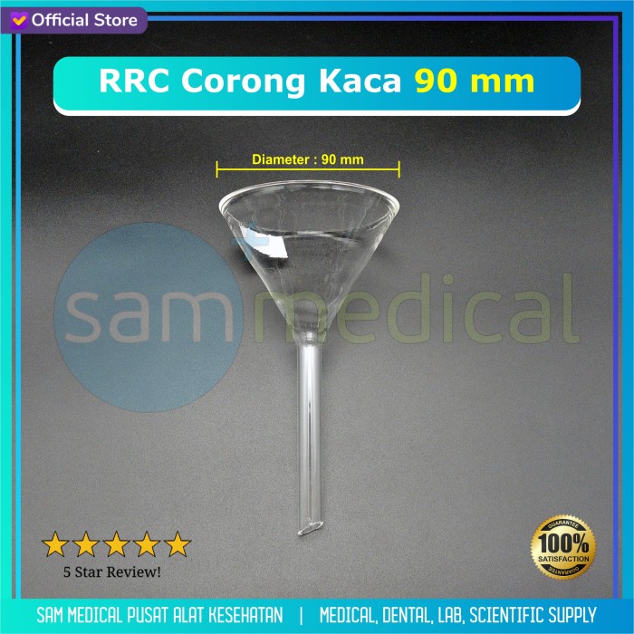 RRC Corong Kaca 90mm Alat Laboratorium