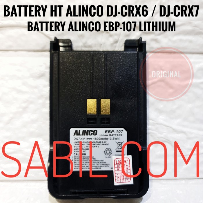 Terlaris Batre Ht Alinco Crx7 Dj Crx6 Ebp107 Ebp-107 Original Batre Ori Ht Crx7