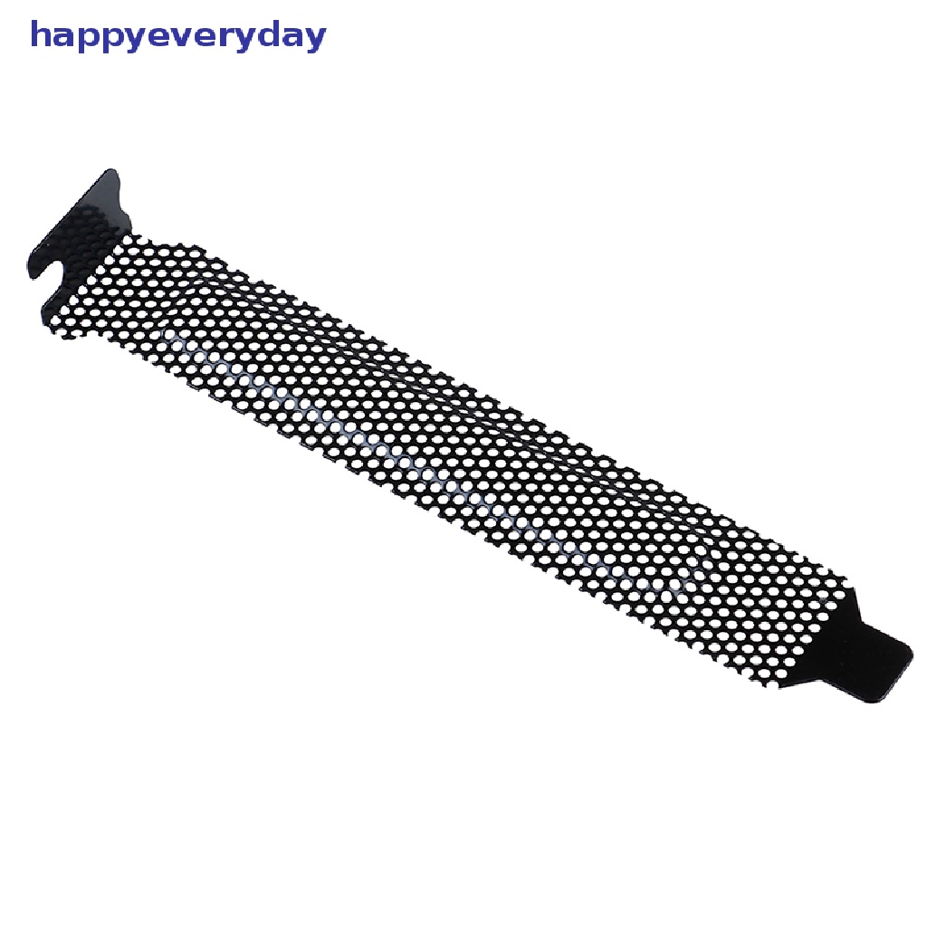 [happy] 10pcs Baru Hitam PCI slot Penutup filter Debu blanking plate Baja Keras [ID]