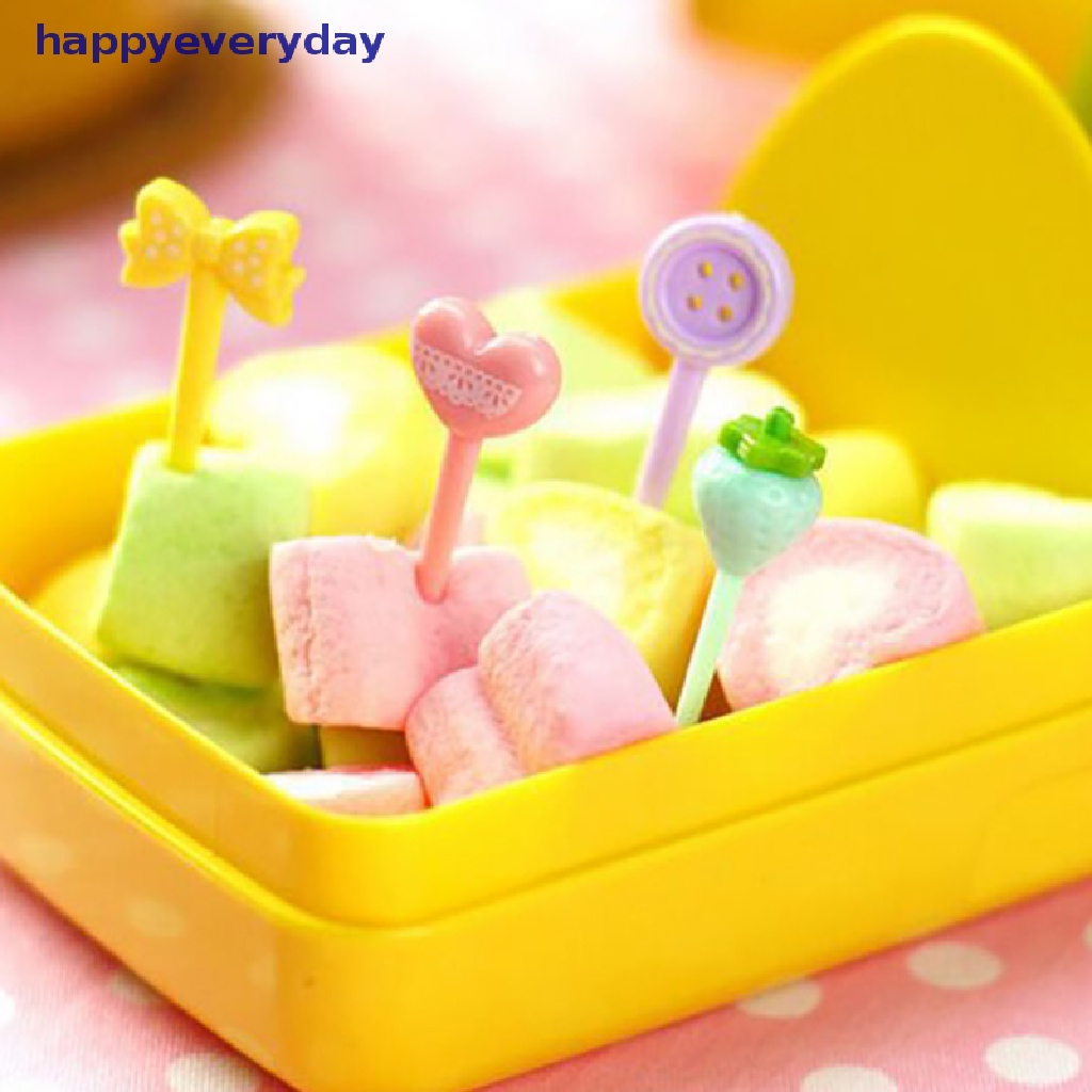 [happy] Lucu Perlengkapan Sekolah Garpu Buah Mini Kartun Anak Snack Kue Dessert Pick Tusuk Gigi Bento Bekal Dekorasi Pesta [ID]