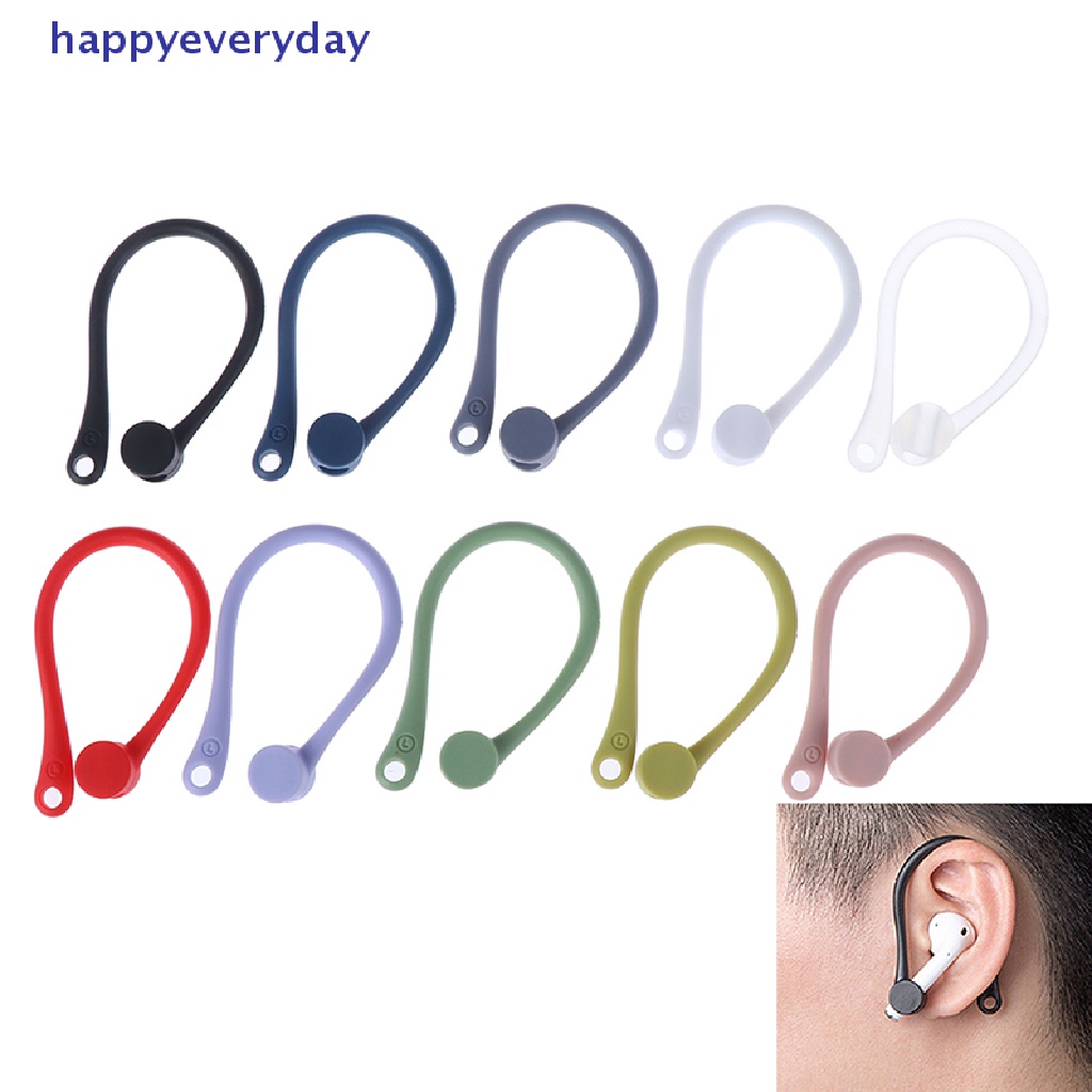 [happy] 1pasang Earhook Holder Untuk AirPods Strap Silikon Olahraga Kait Telinga Anti Hilang [ID]