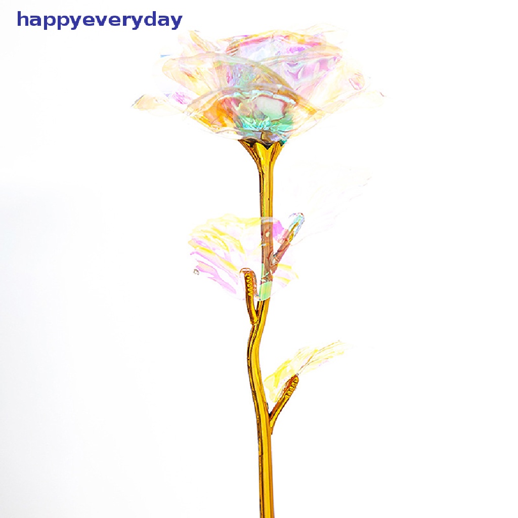 [happy] Daun Rose Gold 24k Gilded Bunga Mawar Artificial Mother's Day Valene [ID]