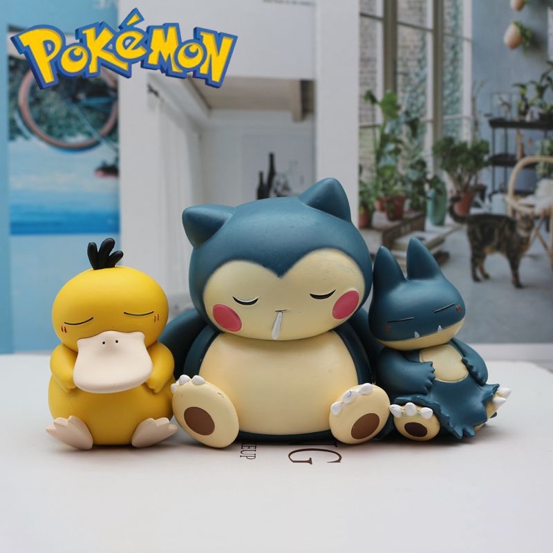 Anime Pokemon Angka Mainan Tidur Starry Dream Series Psyduck Snorlax 6-7cm PVC Action Figure Kartun Mengumpulkan Mainan Model Boneka