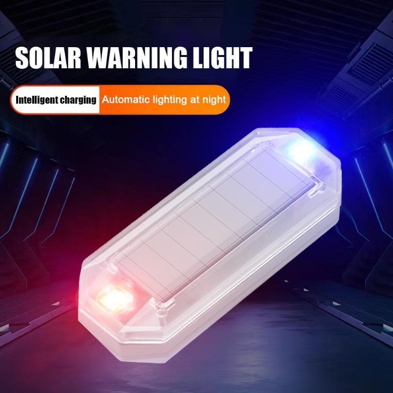 Lampu Ekor Strobo Otomotif Perekat Diri Kuat Tahan Lama/Mobil Motor LED Solar Powered Night Safety Warning Light