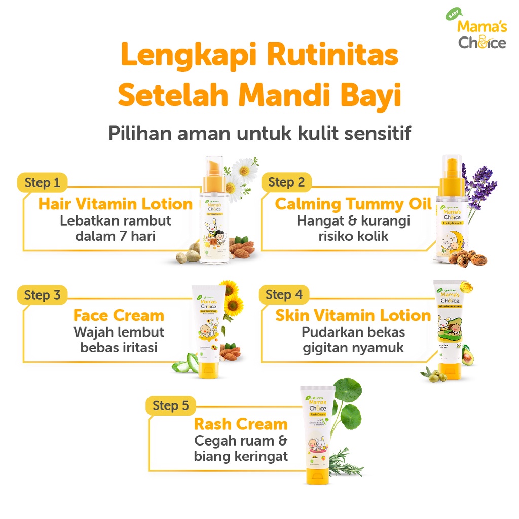 Sabun Shampoo Bayi |  Mama's Choice Baby Hair and Body Wash (Sabun Sampo Bayi Formula Tear Free, Terdaftar BPOM)