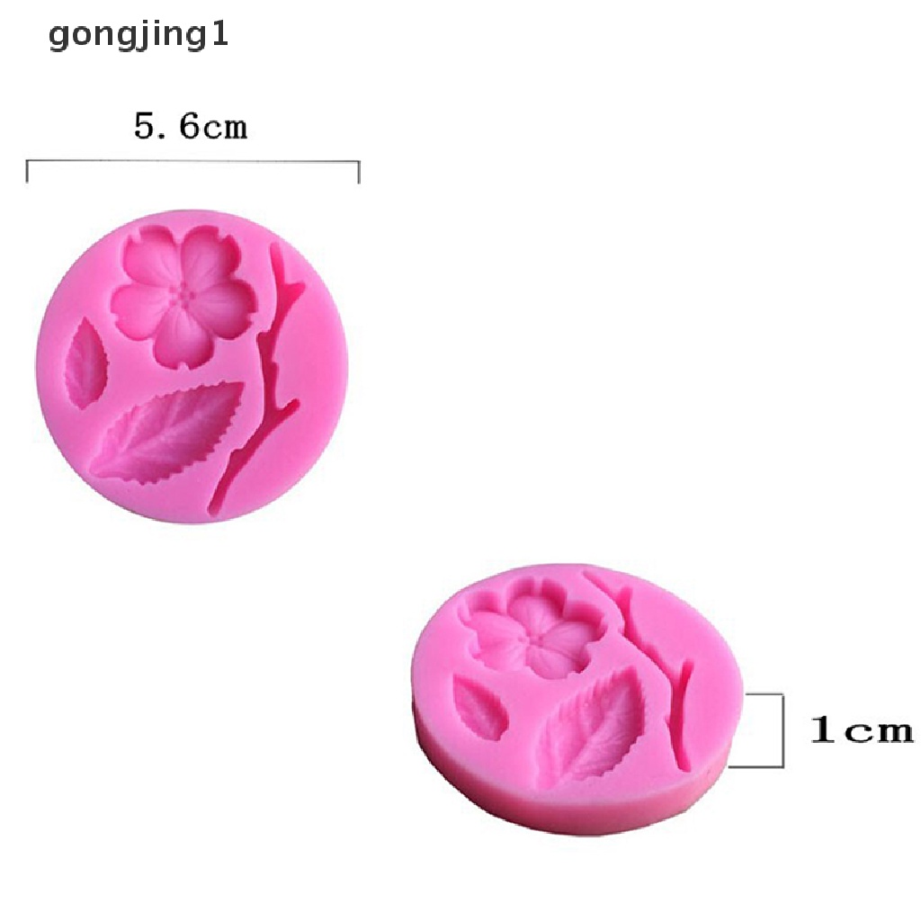 Ggg Cantik DIY 3D Kue Decorag Peach Blossom Cabang Fondant Sugar Cake Cetakan Silikon Art Tools ID