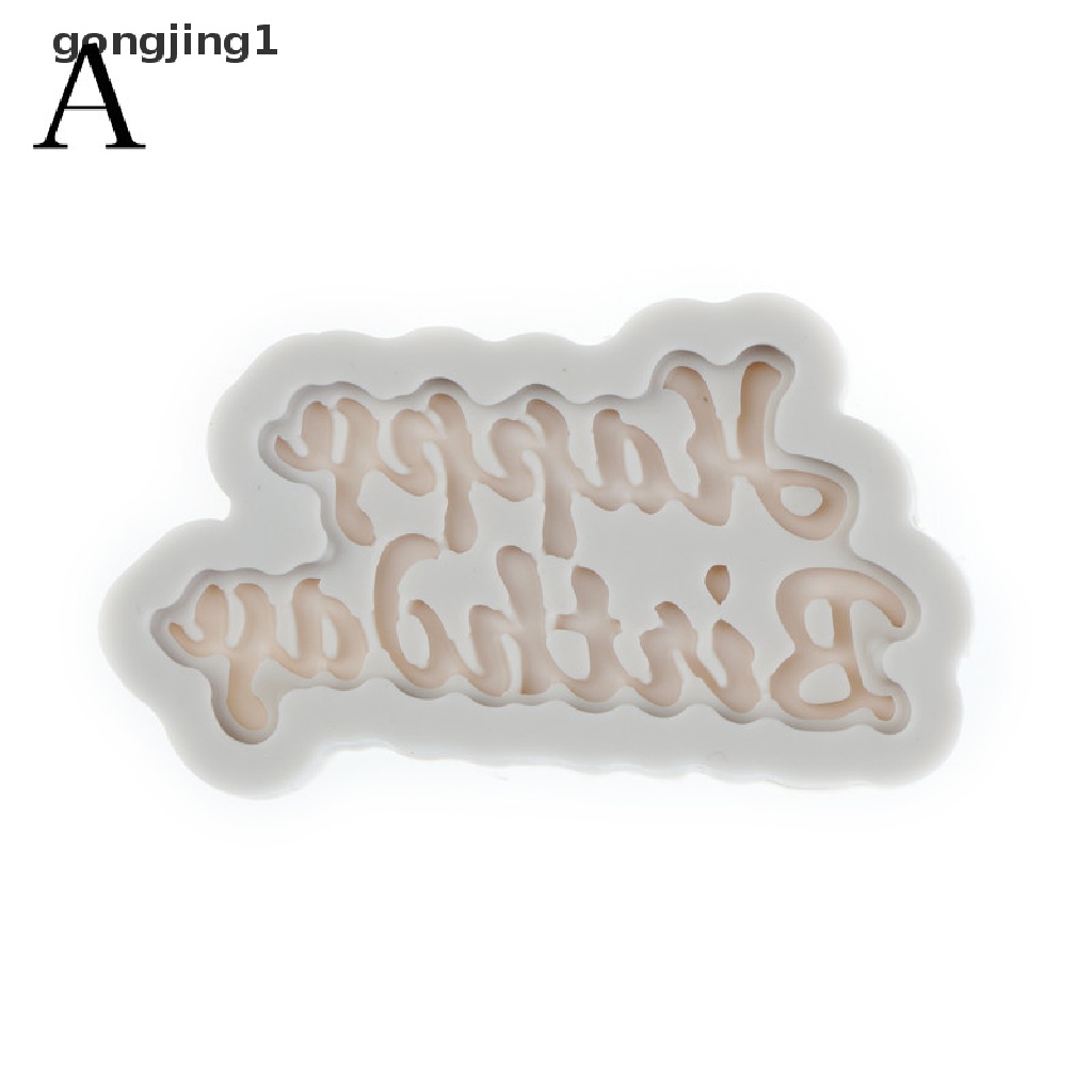 GGG Beautiful Happy Birthday Shape Lace Cake Mold Cake Decor Pendant Jewelry Tools ID