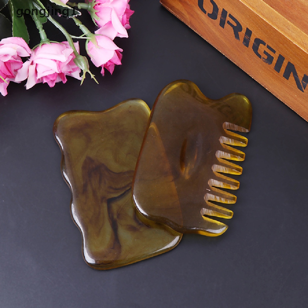 Ggg Resin Lilin Lebah Gua Sha Pijat Scraping Wajah Leher Pijat Sisir Kesehatan Santai ID