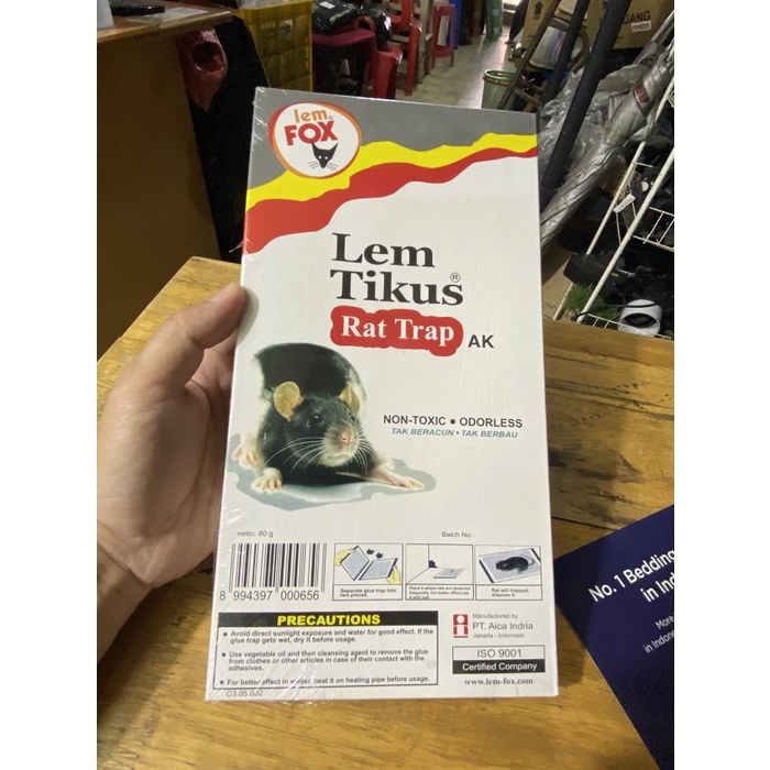 PERANGKAP PAPAN LEM TIKUS FOX TDK BERBAU 80GR