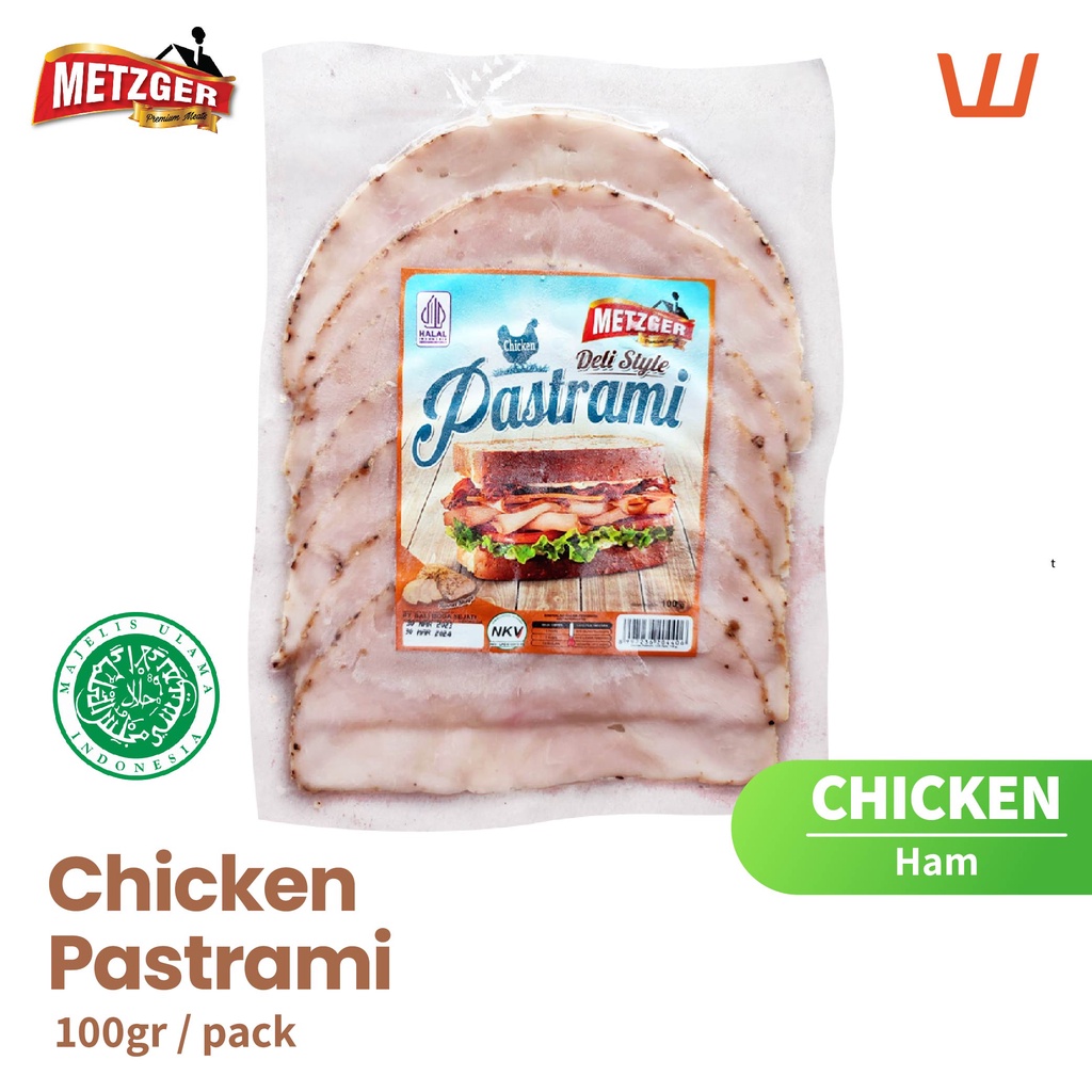 

Chicken Pastrami Daging Ham Ayam Halal Metzger 100gr