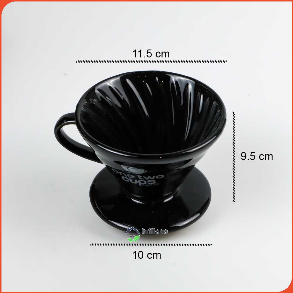 One Two Cups Filter Penyaring Kopi V60 Glass Coffee Filter Dripper - ZM00639