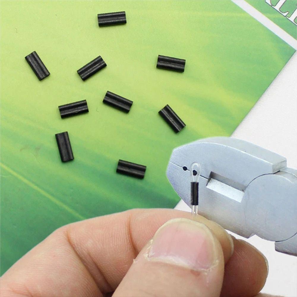 TOP 50pcs Tabung Kawat Pancing Portable Oval Carbon Tube Double Aluminium Tube