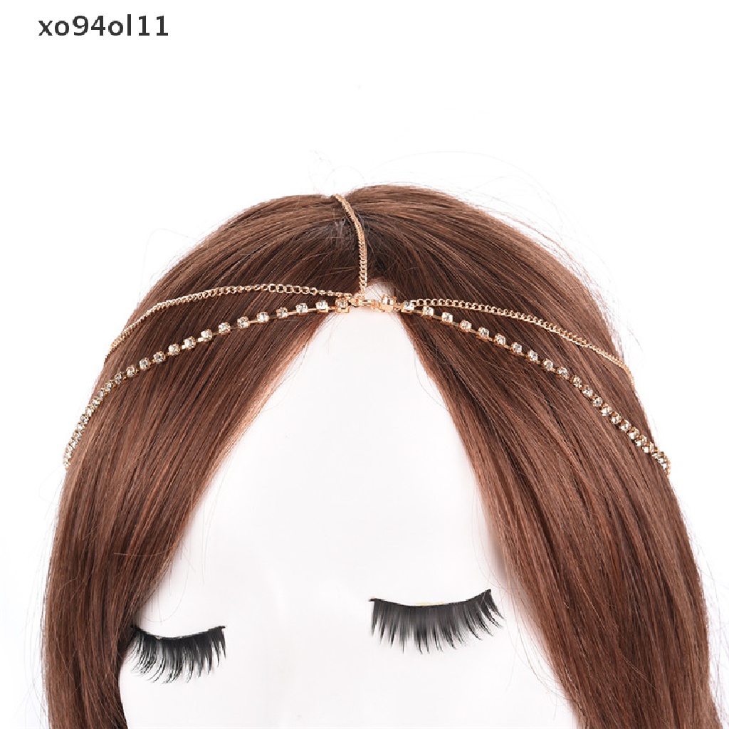 Xo Logam Multilayer Kepala Boho Rantai Headband Pernikahan Gaya Rambut Aksesoris Rambut OL