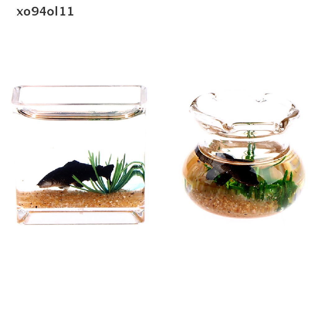 Xo Rumah Boneka Ikan Mini DIY Resin Transparan Ikan Mas s Miniatur Dekor OL