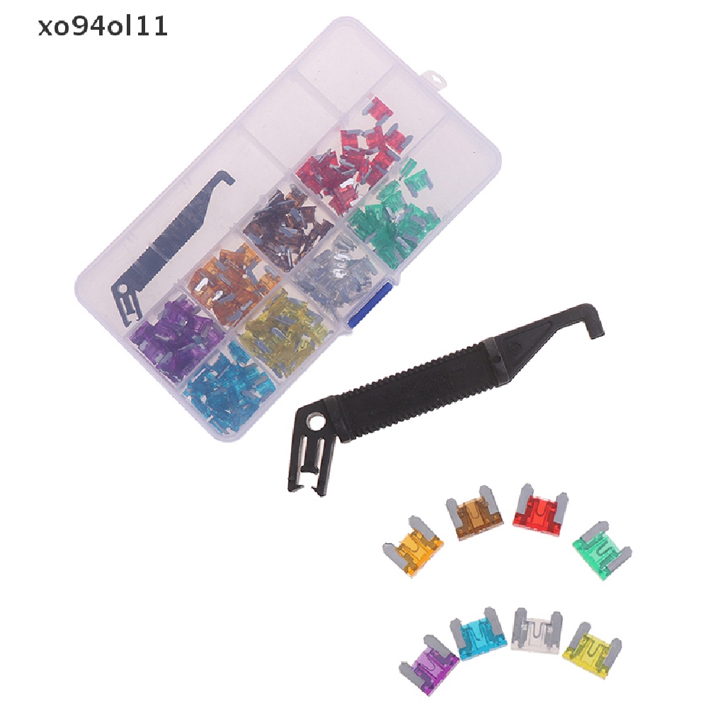 Xo 100x micro auto Mobil low profile mini blade fuse kit 3A5A7.5A10A15A 20A25A30A OL