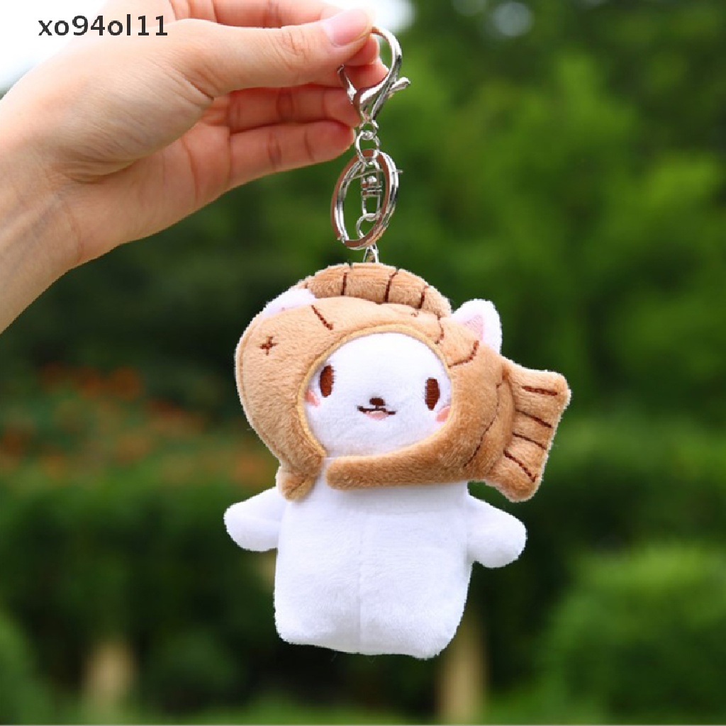 Xo 1pc Panda Kecil Mewah Taiyaki Ikan Lucu Gantungan Kunci Mainan Lembut Plushie Keychain OL