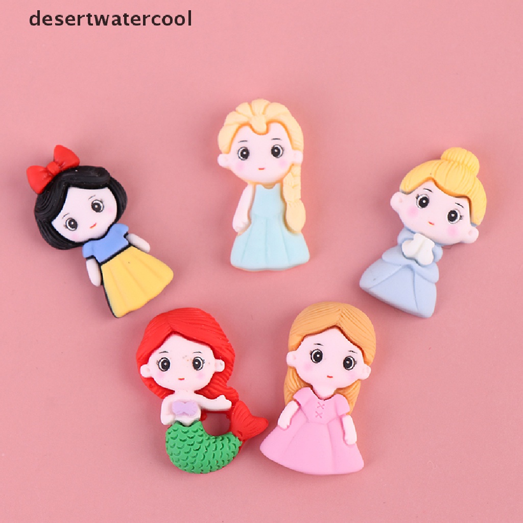 Deid 10Pcs Lucu Princess Mermaid Resin Ch Liontin DIY Cabochon Aksesoris Martijn