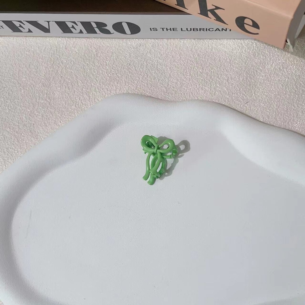 Pink Bow Hair Clip Female Terompet Grabbing Poni Clip Aksesoris Rambut Manis