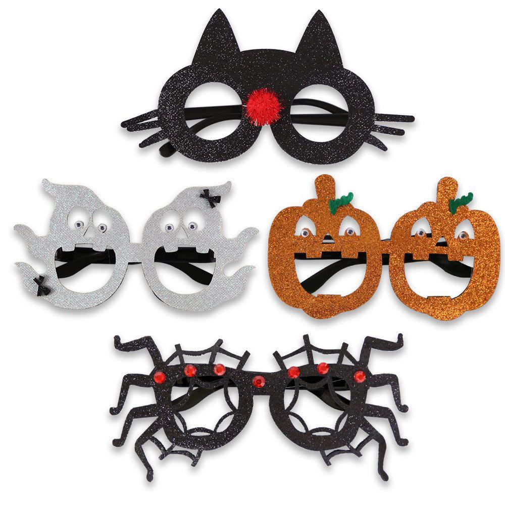 Mxbeauty Kacamata Halloween Glitter Hadiah Kepribadian Keren Spider Skull Dewasa Festival Halloween Properti Foto Anak