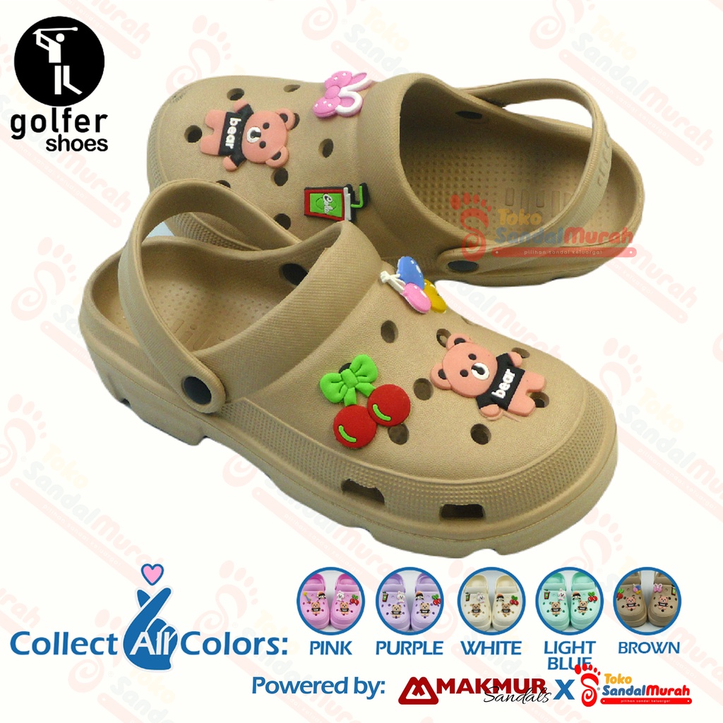 Toko Sendal Murah - Sandal Perempuan Ringan Uk 24-35 / Sandal Anak Tali Belakang / Sandal Baim Crocs Jelly / Sandal Anak Empuk / Sandal  Motif Boneka [ Toko Sendal Murah Golfer 805 ]