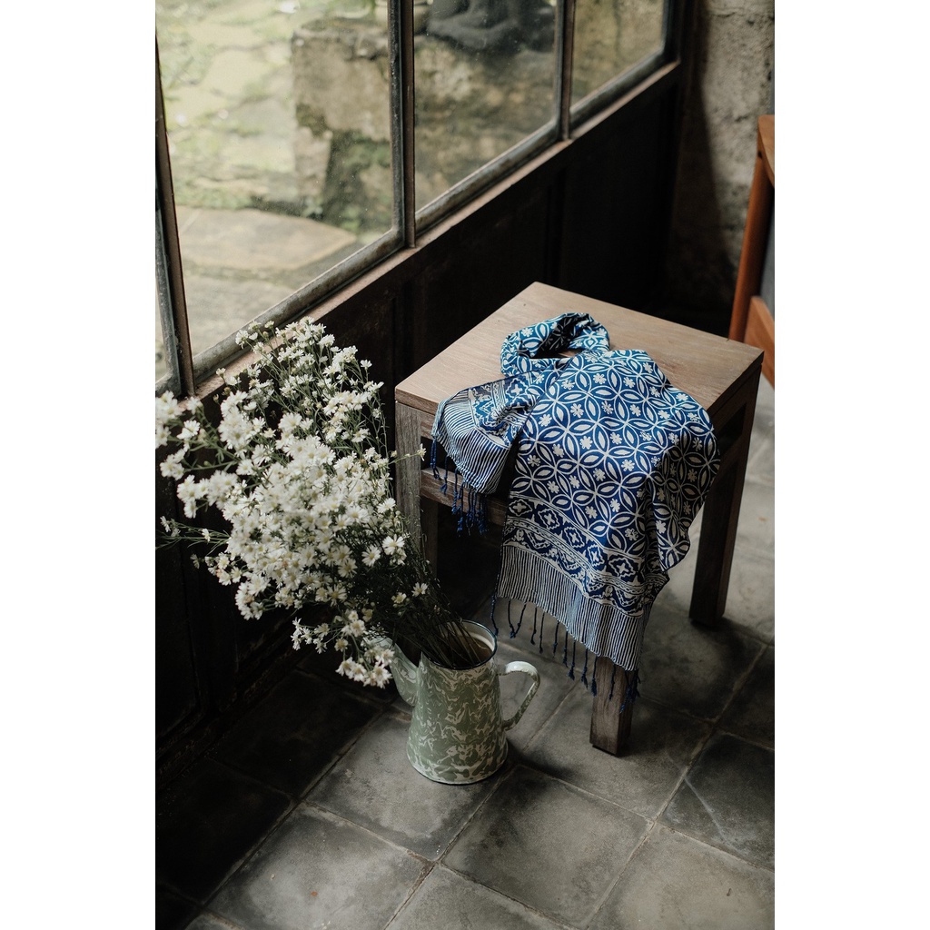 RATU - Scarf Batik TCC Kawung 3 Blue