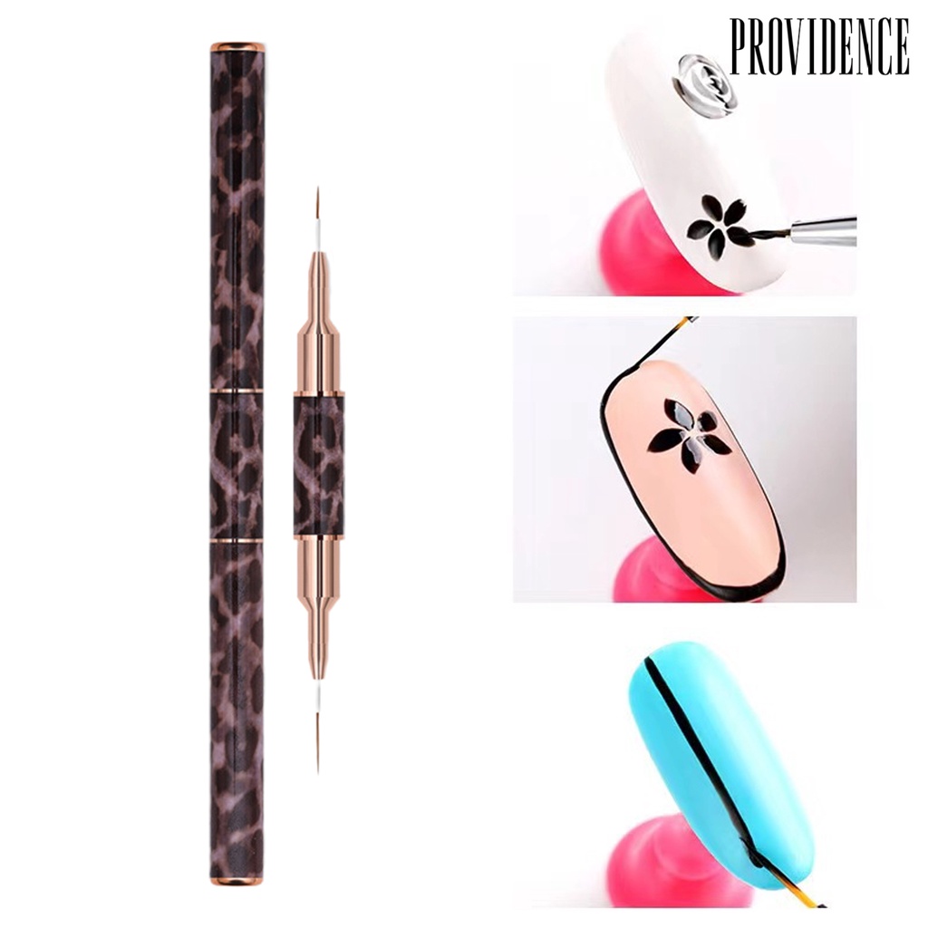 Providence Nail Liner Pen Kepala Ganda Ultra-Halus Bulu Lembut Halus Gambar DIY Leopard Batang Kuku Warna Menggambar Liner Dotting Pen Kuku Salon Pasokan