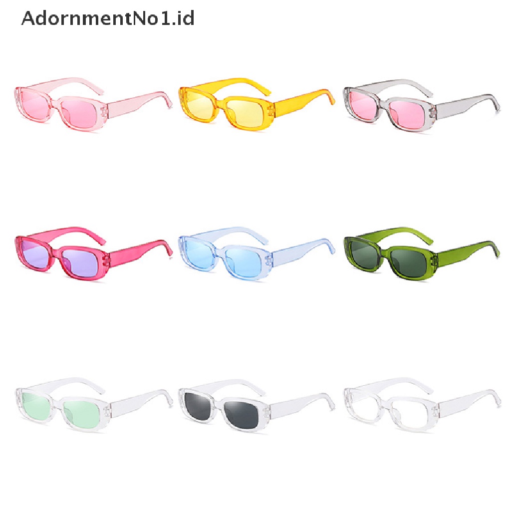 [AdornmentNo1] Kacamata Fashion Wanita Rectangle Shades Vintage Kacamata Matahari Pria Brand Designer Kacamata Wanita Terbaru Trendy Festival Pesta [ID]