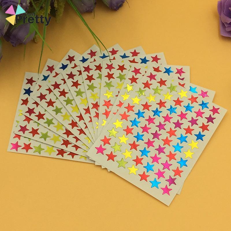 10Pcs/Set Stiker Bintang Colorful Reward Stickers Alat Tulis - PD