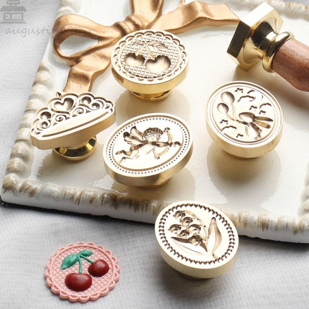 Agustinina Wax Seal Stamp Alloy Cupid Flower Wedding Hand Rekening DIY Album Amplop Cat Api Seal Stamp