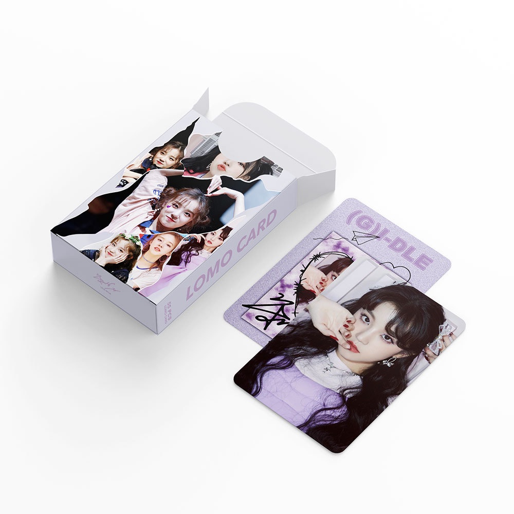 55pcs/box YUQI (G) I-DLE Photocards Khusus Solo Album Foto Kartu Lomo GIDLE Kpop Postcards