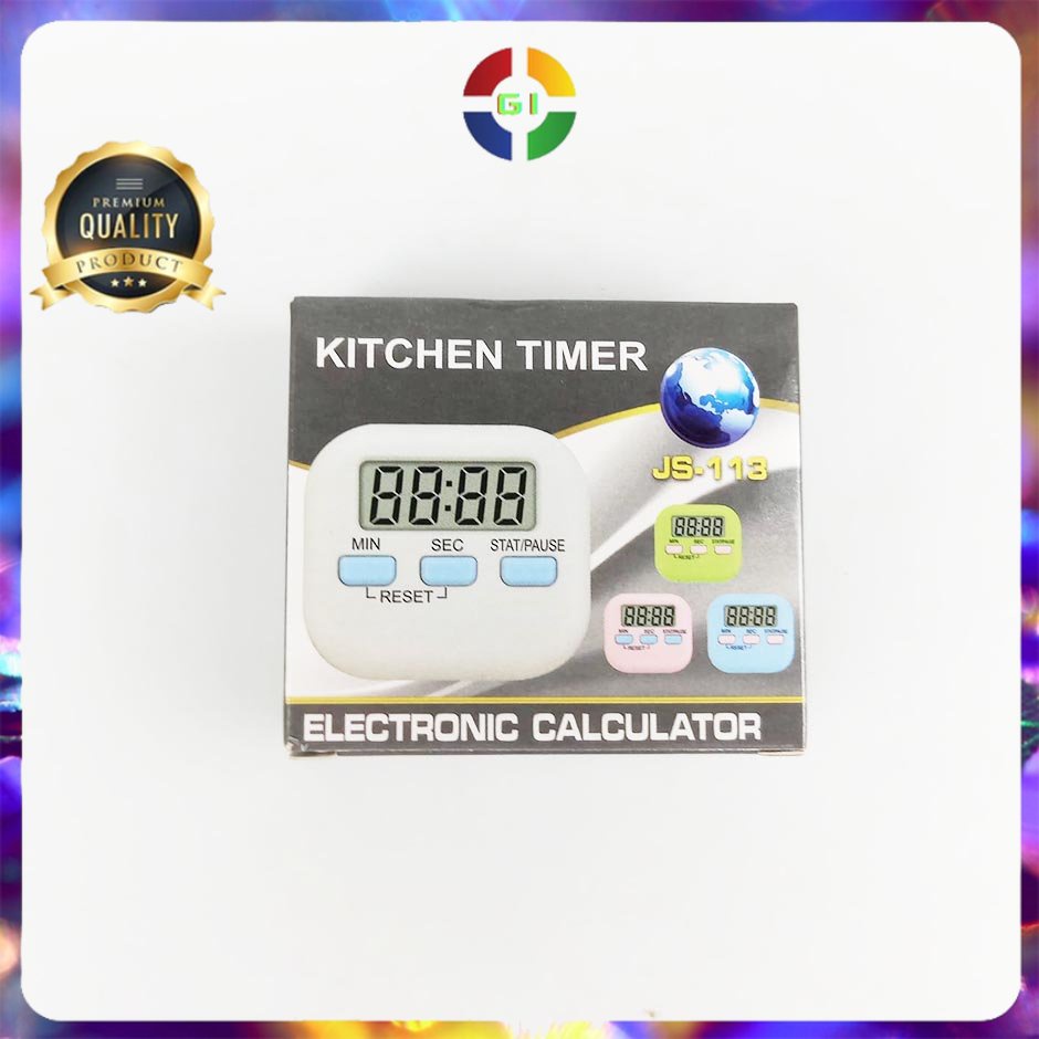 Timer Masak Dapur Magnetic Stopwatch Alarm Clock White
