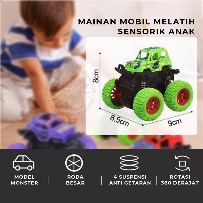 MAINAN ANAK MOBIL MOBILAN MONSTER ZAP POWER CAR FUN FRICTION PUTAR