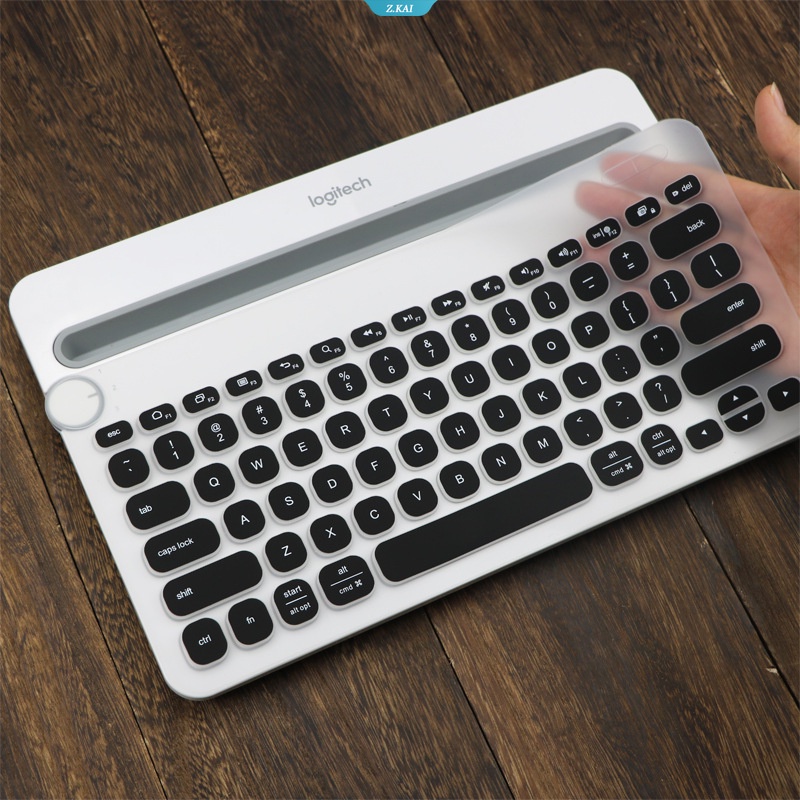 Penutup Aksesori Keyboard Silikon Laptop Untuk Logitech 14inch K480 Bluetooth Multi-Perangkat Pelindung Keyboard Debu Kulit Film Kualitas Tinggi Keyboard Film [ZK]