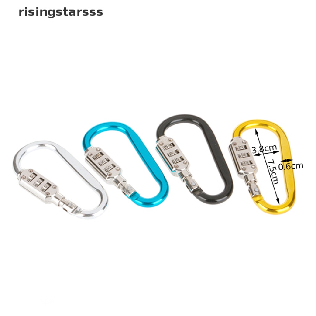 Rsid Span-new Gembok Helm Sepeda Motor Anti Maling Coded Lock Carabiner Password Lock Jelly