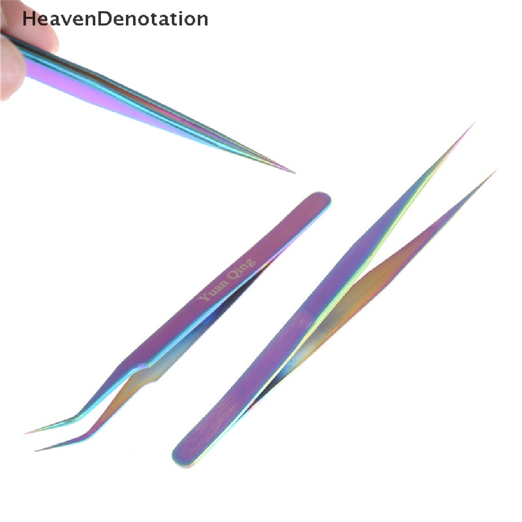 [HeavenDenotation] Rain Colorful Stainless Steel Tweezer Nail Stiker Berlian Imitasi Alat Pemetik HDV