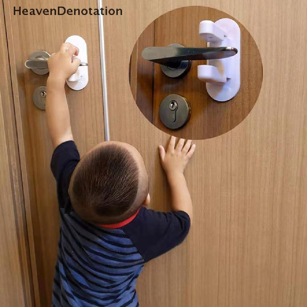 [HeavenDenotation] Universal Door Lever Lock Anak Bayi Safety Lock Perekat Pengaman Kait HDV