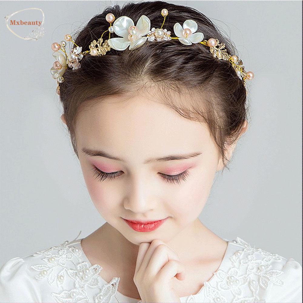 Mxbeauty Bando Dengan Mutiara Imitasi Bentuk Bunga Model Vintage Untuk Pengantin Wanita