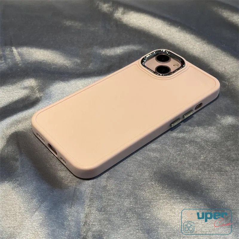 Casing Ponsel Warna Permen Macaron Simple Mewah Kompatibel Untuk iPhone XR 7plus 11 13 14 11 12 Pro MAX 8plus X XS MAX 7 8 Plus Warna Solid Plating Square Lembut Penuh Cover Pelindung