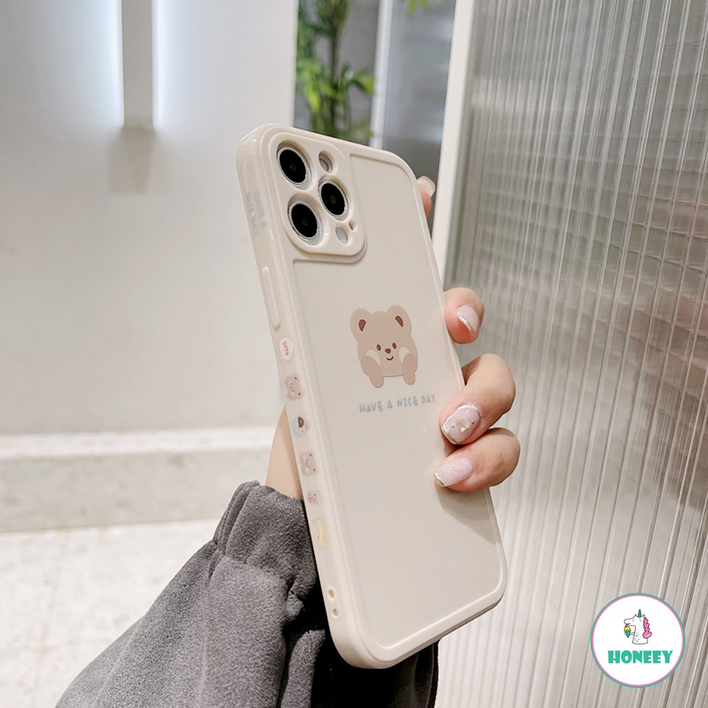 Couple Bear Phone Case Untuk iphone14 13 12 11 pro Max XR Xs Max7 8 Plus SE 12 11 pro 14plus Pola Kulit Lembut TPU Cover