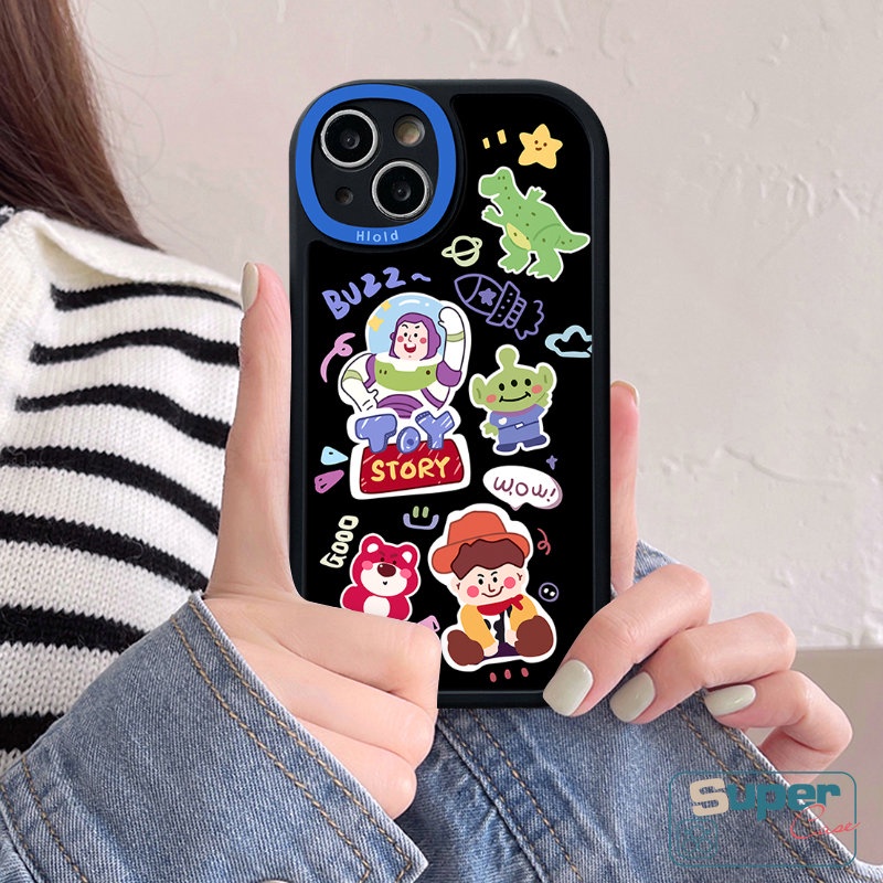 Kartun Alien Toy Story Cute Little Dinosaurus Case Infinix Hot 10 Lite 10T 11 10s 11s Note 8 Hot 10T 11 10s 11s 10 9 Play Smart 5 6 Lovely Strawberry Bear Manyo Pasangan Soft Cover