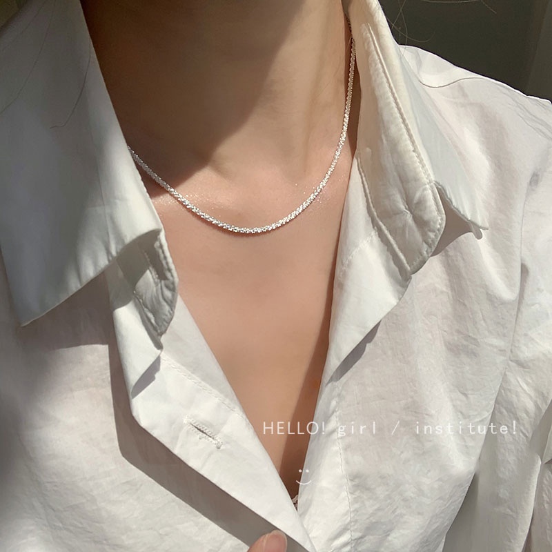 Yeezii Elegan Batu Permata Kupu-Kupu Salib Liontin Kalung Gelang Bersinar Double Layer Rantai Perak Choker Gelang Untuk Wanita Perhiasan Aksesoris