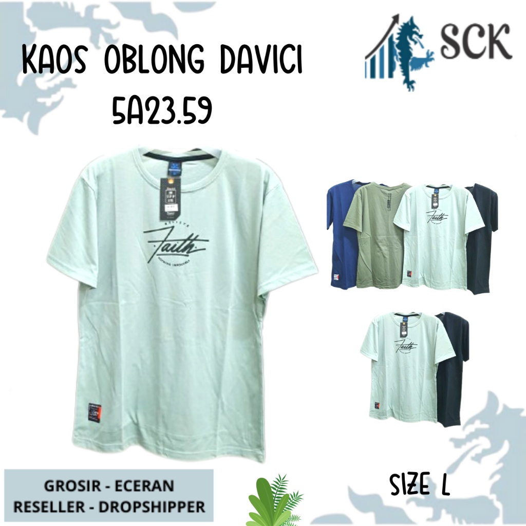 Kaos Distro Davici Polos (L) Motif Dewasa Keren/ Oblong Pria Katun / Pakaian Casual - sckmenwear GROSIR