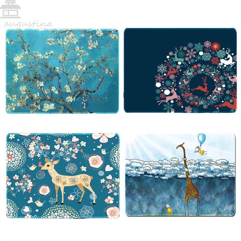 Agustinina Mouse Pad Laptop Non-Slip Almond Blossom Van Gogh Keyboard Pad Gaya Lukisan Minyak Desktop Pad