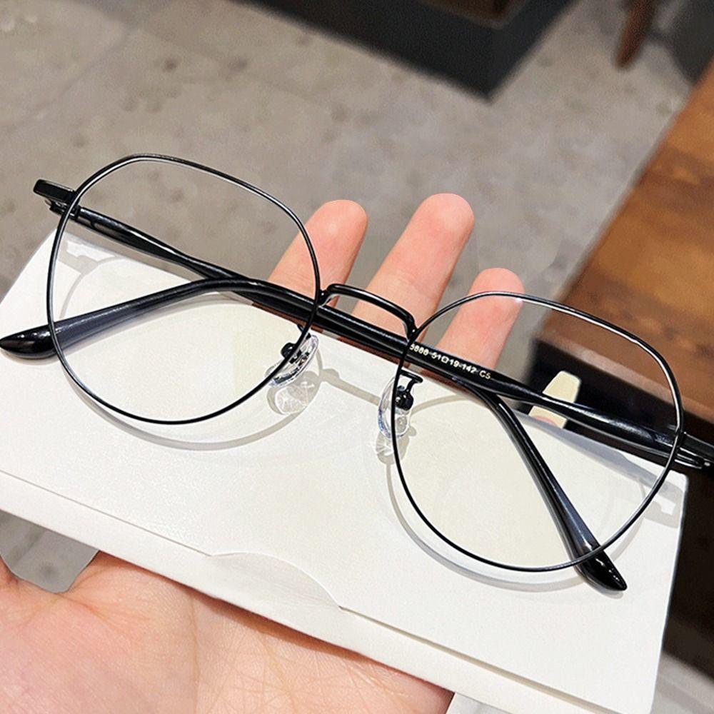 Populer Kacamata Anti Blueray Fashion Metal Clear Eyeglasses