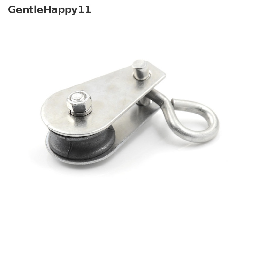 Gentlehappy Metal Single Wheel Swivel Lifg Rope Pulley Roller Block Sheave Mata 0.03 Ton id