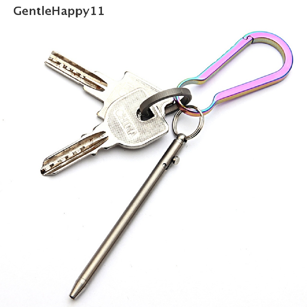 Gentlehappy Portable Mini Titanium Pen Gadget Gantungan Kunci Outdoor Praktis Lingkungan Pulpen id