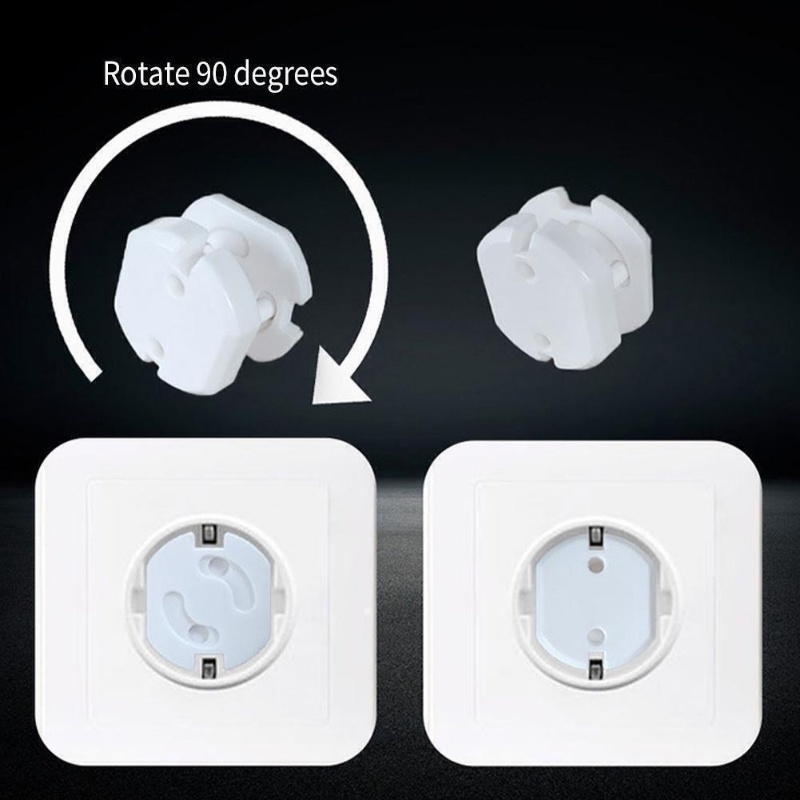 [Harga Grosir] [Unggulan] 4 Pcs Uni Eropa Kunci Pengaman Perlindungan Listrik Beruang Soket Listrik Plug Pelindung Case Plug Rotate Cover Anak Anak Pengaman Pengaman Pengaman 2-lubang Plug Safety Lid