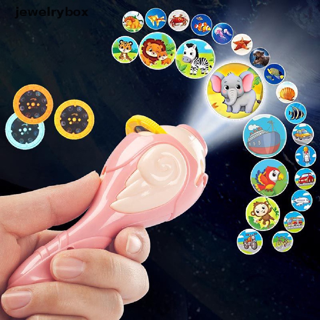 [jewelrybox] Senter Proyektor Untuk Tidur Anak Buku Cerita Lampu Obor Pendidikan Dini Mainan Butik