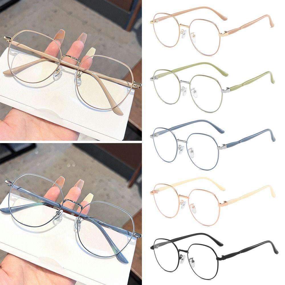 Populer Kacamata Anti Blueray Fashion Metal Clear Eyeglasses
